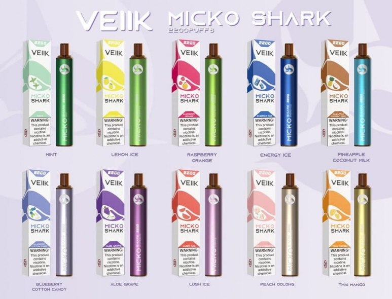 Veiik Micko Shark 2200 Puffs Disposable Vape